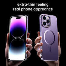 Load image into Gallery viewer, Magnet Magnetic Case Wireless Charge For IPhone 14 Pro Max Case 14 TPU Cover Shockproof Metal Frame Phone Case - mycasety2023 Mycasety