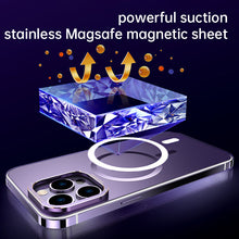 Load image into Gallery viewer, Magnet Magnetic Case Wireless Charge For IPhone 14 Pro Max Case 14 TPU Cover Shockproof Metal Frame Phone Case - mycasety2023 Mycasety