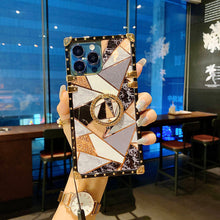 Load image into Gallery viewer, 2021 Luxury Rhombus Pattern Ring Holder Protective Case With Wristband For iPhone & Smasung