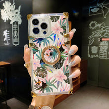Load image into Gallery viewer, 2021 Luxury Laser Flower Pattern Ring Holder Protective Case For iPhone