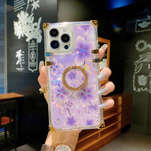 Load image into Gallery viewer, 2021 Luxury Laser Flower Pattern Ring Holder Protective Case For iPhone