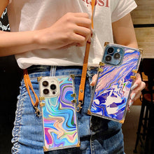 Load image into Gallery viewer, 2021 Luxury Laser Marble Pattern Baldric Protective Cover For iPhone