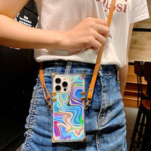 Load image into Gallery viewer, 2021 Luxury Laser Marble Pattern Baldric Protective Cover For iPhone