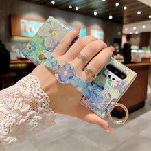 Load image into Gallery viewer, Purple Oil Painting Flower Wristband Holder With Lanyard Samsung Case - mycasety2023 Mycasety