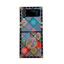 Load image into Gallery viewer, Retro Boho Style Ring Case With Lanyard for Samsung Galaxy Z Flip3 Flip4 5G pphonecover