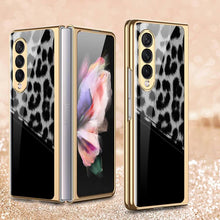 Load image into Gallery viewer, Python Leopard Print Tempered Glass Case for Samsung Galaxy Z Fold 3 5G