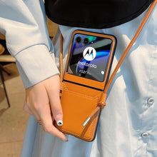 Load image into Gallery viewer, Luxury Simple Business Crossbody Lanyard Card Holder Phone Case For Motorola Razr 40 - mycasety2023 Mycasety