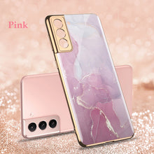 Load image into Gallery viewer, Luxury Plating Anti-knock Protection Tempered Glass Case For Samsung Galaxy S21 S22 S23 Plus Ultra