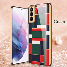 Load image into Gallery viewer, 2021 Luxury Deer Pattern Plating Anti-knock Protection Tempered Glass Case For Samsung S21 S21 Plus S21 Ultra