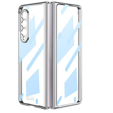 Load image into Gallery viewer, Luxury Leather Carbon Fiber Plating Case For Samsung Galaxy Z Fold3 Fold2 With Tempered Glass Screen