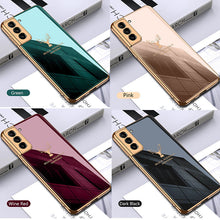 Load image into Gallery viewer, FLASH⚡SALE I 2021 Luxury Baroque Style Plating Anti-knock Protection Tempered Glass Case For Samsung S21 S21 Plus S21 Ultra