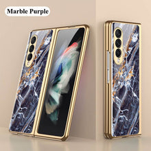 Load image into Gallery viewer, Luxury Marble Glass Case For Samsung Galaxy Z Fold 3 5G
