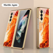 Load image into Gallery viewer, Luxury Marble Glass Case For Samsung Galaxy Z Fold 3 Fold 2 5G