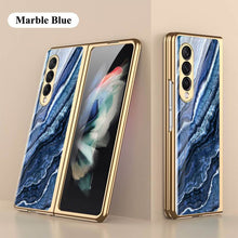 Load image into Gallery viewer, Luxury Marble Glass Case For Samsung Galaxy Z Fold 3 5G