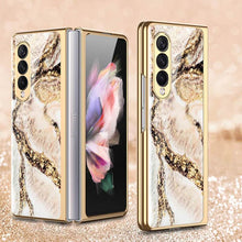 Load image into Gallery viewer, Natural Marble Glass Case For Samsung Galaxy Z Fold 3 5G