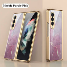 Load image into Gallery viewer, Luxury Marble Glass Case For Samsung Galaxy Z Fold 3 Fold 2 5G