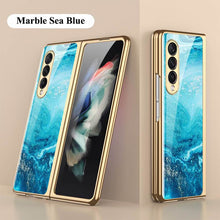 Load image into Gallery viewer, Luxury Marble Glass Case For Samsung Galaxy Z Fold 3 Fold 2 5G