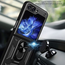 Load image into Gallery viewer, Drop Tested Cover with Magnetic Kickstand Car Mount Protective Case for Samsung Galaxy Z Flip3 Flip4 Flip5 - mycasety2023 Mycasety