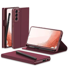 Load image into Gallery viewer, Flip Magnetic Leather Phone Case For Samsung - mycasety2023 Mycasety