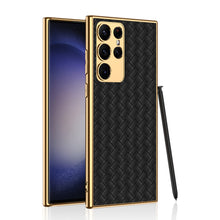 Load image into Gallery viewer, Woven Texture Electroplated Leather Phone Case For Samsung - mycasety2023 Mycasety