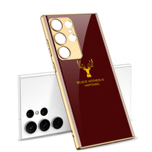 Load image into Gallery viewer, Deer Totem Electroplated Stained Glass Phone Case For Samsung - mycasety2023 Mycasety