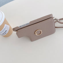 Load image into Gallery viewer, Luxurious Leather Card Holder Anti-fall Protective iPhone Case With Lanyard & Mirror
