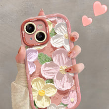 Load image into Gallery viewer, Oil Painting Flower iPhone Cream Case - mycasety2023 Mycasety