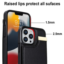 Load image into Gallery viewer, Luxurious Leather Card Holder Anti-fall Protective iPhone Case