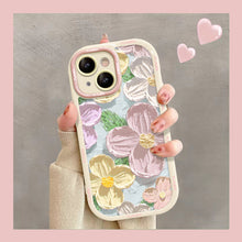 Load image into Gallery viewer, Oil Painting Flower iPhone Cream Case - mycasety2023 Mycasety