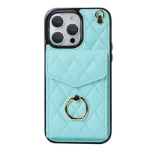 Load image into Gallery viewer, Luxurious Leather Card Holder Anti-fall Protective iPhone Case With Lanyard