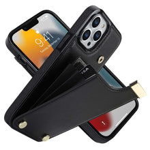 Load image into Gallery viewer, Luxurious Leather Card Holder Anti-fall Protective iPhone Case