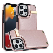 Load image into Gallery viewer, Luxurious Leather Card Holder Anti-fall Protective iPhone Case