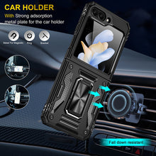 Load image into Gallery viewer, Samsung Z Flip 5 Case Metal Ring Car Magnetic Bracket Protective Case - mycasety2023 Mycasety