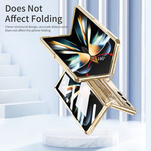 Load image into Gallery viewer, Plated Transparent Galaxy Z Fold5 Fold4 Fold3 Case with Front Screen Protector & Flat Hinge Protection & Kick-Stand - mycasety2023 Mycasety