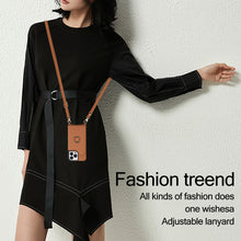 Load image into Gallery viewer, Luxurious Leather Card Holder Anti-fall Protective iPhone Case With Lanyard