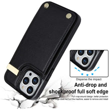 Load image into Gallery viewer, Luxurious Leather Card Holder Anti-fall Protective iPhone Case