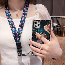 Load image into Gallery viewer, 2020 Stylish French Style Flower Lanyard Ring Phone Case for iPhone