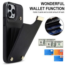 Load image into Gallery viewer, Luxurious Leather Card Holder Anti-fall Protective iPhone Case