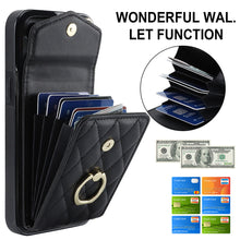 Load image into Gallery viewer, Luxurious Leather Card Holder Anti-fall Protective iPhone Case With Lanyard