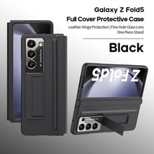 Load image into Gallery viewer, Anti-fall Protective Leather Phone Case With Invisible Bracket and Film For Samsung Galaxy Z Fold5 Fold4
