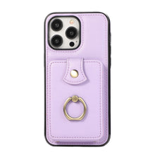 Load image into Gallery viewer, Luxurious Leather Card Holder Anti-fall Protective iPhone Case With Lanyard