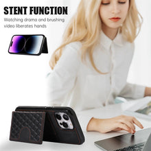 Load image into Gallery viewer, Luxurious Leather Card Holder Anti-fall Protective iPhone Case With Lanyard