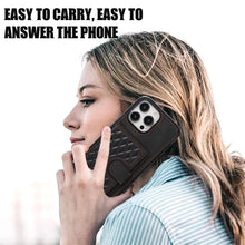 Load image into Gallery viewer, Luxurious Leather Card Holder Anti-fall Protective iPhone Case With Lanyard