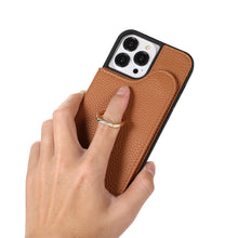 Load image into Gallery viewer, Luxurious Leather Card Holder Anti-fall Protective iPhone Case With Lanyard