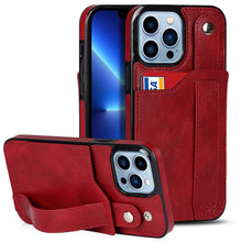 Load image into Gallery viewer, Luxurious Leather Card Holder Anti-fall Protective iPhone Case