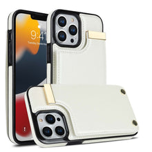 Load image into Gallery viewer, Luxurious Leather Card Holder Anti-fall Protective iPhone Case