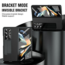 Load image into Gallery viewer, Leather Galaxy Z Fold5 Case with Front Screen Protector With Hidden Kick-Stand - mycasety2023 Mycasety