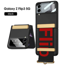 Load image into Gallery viewer, Original Leather Strap Holder Back Screen Glass Hard Cover For Samsung Z Flip 3 5G