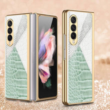 Load image into Gallery viewer, Python Leopard Print Tempered Glass Case for Samsung Galaxy Z Fold 3 5G