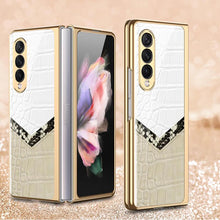 Load image into Gallery viewer, Python Leopard Print Tempered Glass Case for Samsung Galaxy Z Fold 3 5G